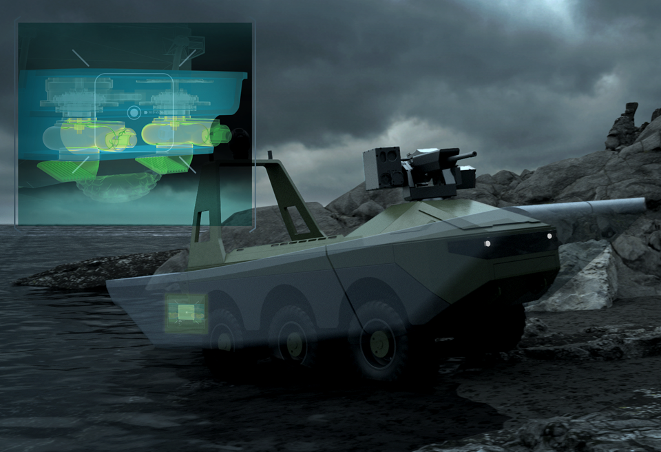 Amphibious ATV UGV platform-3